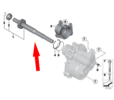 Соединительный вал раздаточной коробки (automatic transmission) MINI Countryman R60, Paceman R61 (27109813720)